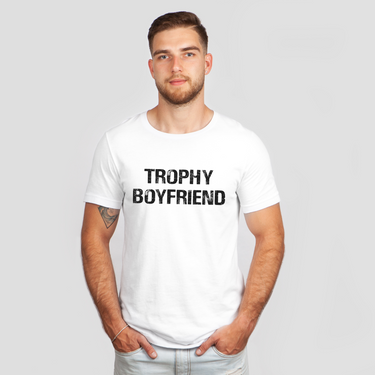 trophy boyfriend white shirt - bw